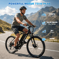 thumbnail image 4 of 26" Electric Bike for Adults, 500W Motor, 36V Removable Battery, 25MPH & 35 Miles Range, UL2849 Certified, Dual Suspension Commuter Ebike, 4 of 10
