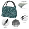 thumbnail image 4 of Yiaed Vintage Floral Print Lunch box lunch bag Portable Insulated Lunch Box for Women Men Cooler Tote Bag with Front Pocket for Work Picnic Travel, 4 of 6