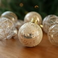 thumbnail image 2 of 6pcs, 6cm/2.36inch Christmas Ball Ornaments Set for Xmas Tree, Shatterproof Plastic Hanging Holiday Balls for Festive Christmas Party,  Champagne, 2 of 6