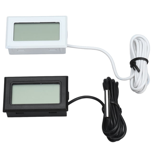 2Pcs Electronic 2s Refresh Measuring Range Large Screen Display Underwater Detection Widely with 1M Probe Suitable for General Temperature