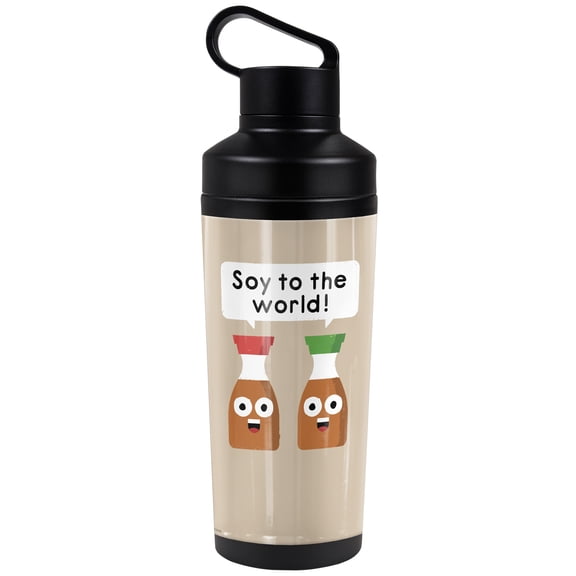 bCreative - David Olenick Official Dorem If A Sodium 18 oz Insulated Water Bottle, Leak Resistant, Vacuum Insulated Stainless Steel with 2-in-1 Loop Cap