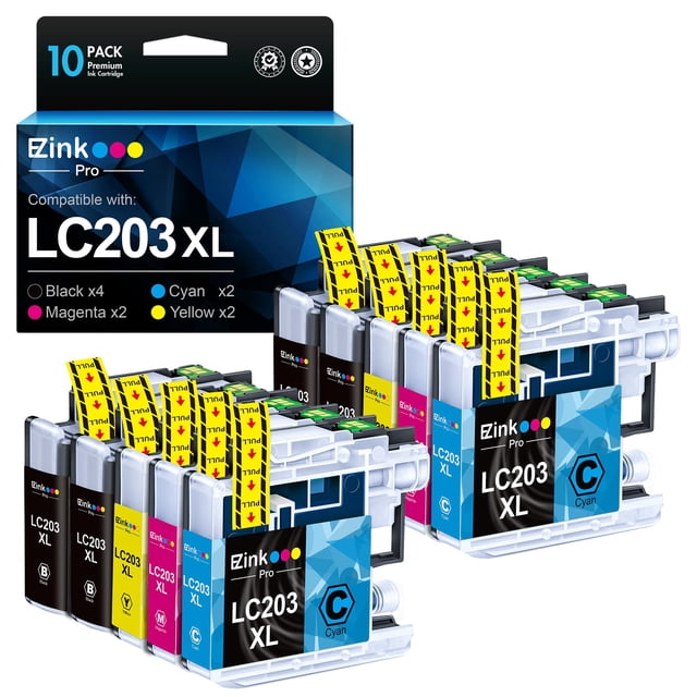 Cartuchos de tinta E-Z Ink Pro LC203 compatibles con Brother LC203XL