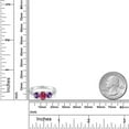thumbnail image 6 of Gem Stone King 1.87 Ct Oval Pink Tourmaline Purple Amethyst 925 Sterling Silver Ring (Size 6), 6 of 6