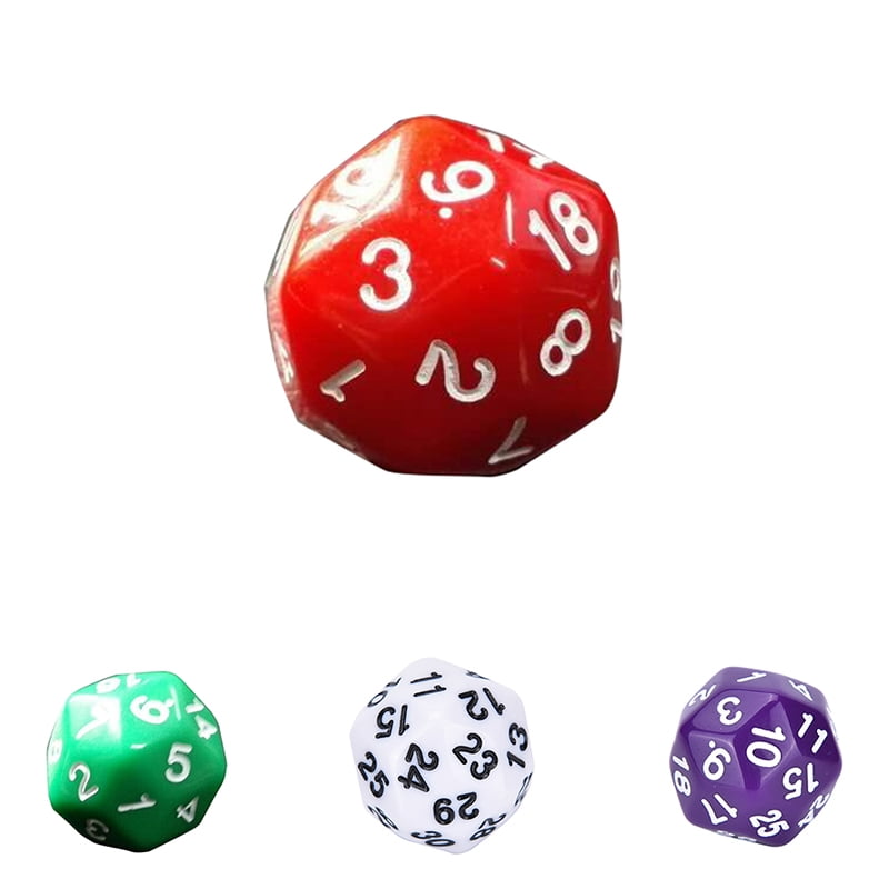 D30 Dice Opaque Colors Multi Resin Polyhedral For Sides Dice for Game White LW 