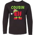 thumbnail image 3 of Inktastic Christmas Cousin Elf Long Sleeve Youth T-Shirt, 3 of 5