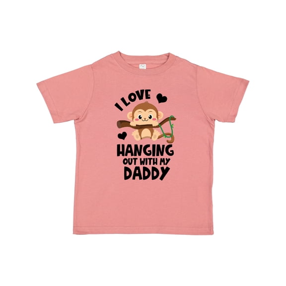 Inktastic Monkey I Love Hanging out with My Daddy Boys or Girls Toddler T-Shirt