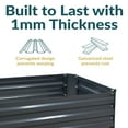thumbnail image 3 of Sunnydaze 48" x 24" x 11.75" Rectangular Dark Gray Galvanized Steel Raised Garden Bed, 3 of 11