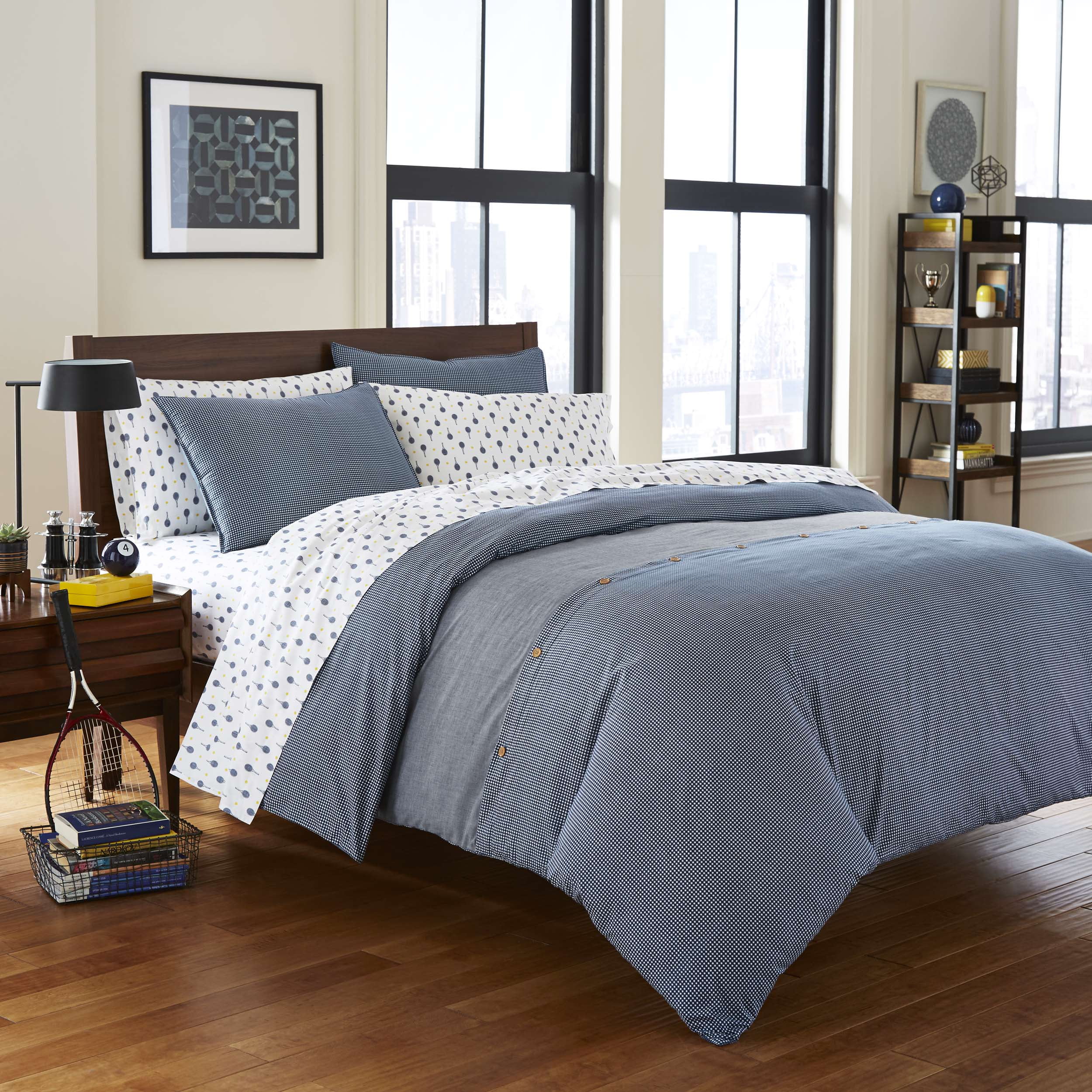 Poppy Fritz Thompson Navy Duvet Set Twin Com