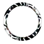 Zebra Car Wheel Covers Steering Wheel Covers 14.5 Inch Printing PVC Leather Auto Accessories