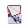 thumbnail image 2 of Eagle Soft Flannel Fleece Throw Blanket, Colors of the American Flag Red White Blue Bird of America Loyalty, Cozy Plush for Indoor and Outdoor Use, 70" x 90", Navy Blue Red White, by Ambesonne, 2 of 6