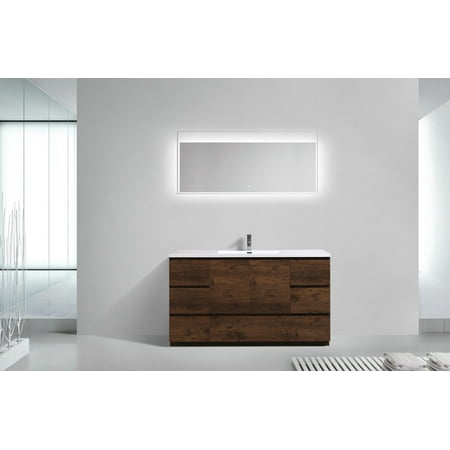 Angeles Series 60 Inch Free Standing Single Sink Bathroom Vanity