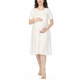 thumbnail image 1 of White Mark Robe Midi Trapèze à Manches Courtes de Maternité pour Femmes, 1 of 6