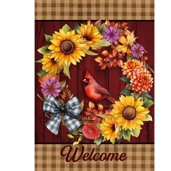 Briarwood Lane Fall Garden Flag 12x18 For Outdoor Harvest Wreath For Fall Garden Flag Flags For Outside