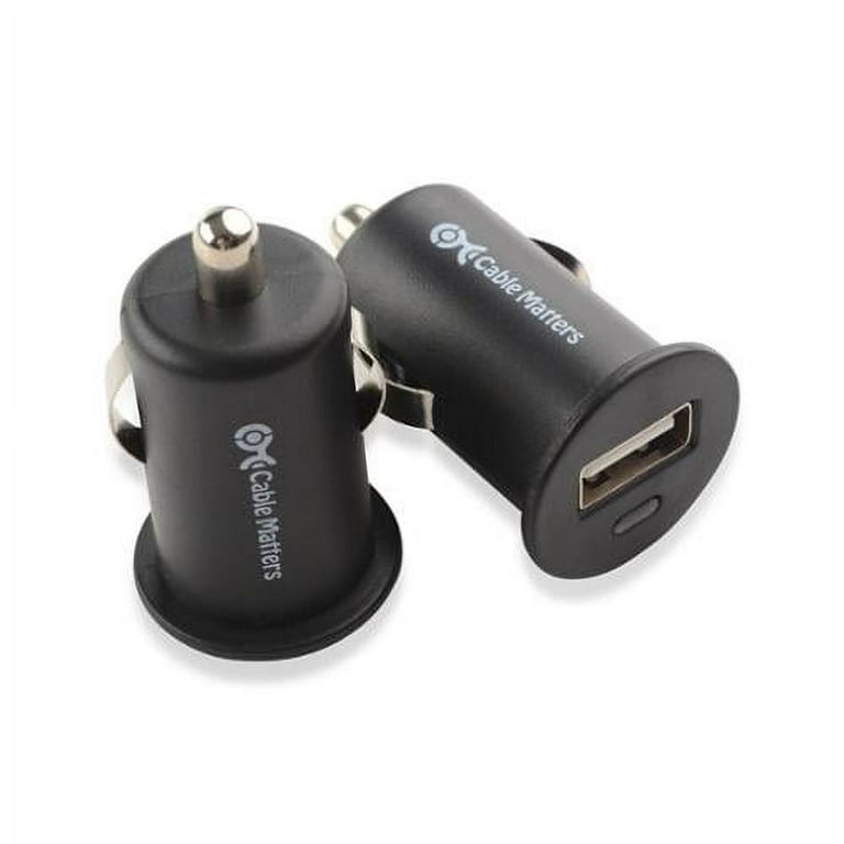 Cable Matters (2-Pack) 5W/1A Mini USB Car Charger in Black