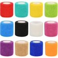 thumbnail image 1 of Woeilo 12/24/48/72pcs Self Adhesive Bandage Wraps, 2in 5 Yards, Multicolor (2 Inch, 12 Pack Multicolor) 12 Pack Multicolor 2 Inch, 1 of 5