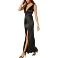 thumbnail image 2 of ADRIANNA PAPELL $159 Womens New 1247 Black Slit Sleeveless Gown 4 B+B, 2 of 3