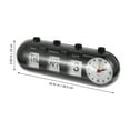 thumbnail image 6 of Vosarea Perpetual Desk Calendar Manual Calendar with Clock Black Home Office Date Display 10.41X3.93X3.54inch, 6 of 10
