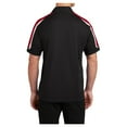 thumbnail image 2 of Yellow Rooster Men's Tricolor Shoulder Micropique Sport-Wick Polo Black/ True Red/ White 3XL, 2 of 8