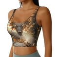 thumbnail image 2 of Balery Golden Horned White Dragon Sujetadores deportivos con espalda cruzada para mujer, acolchados, sin costuras, de alto impacto, ideales para yoga, gimnasio, entrenamiento y fitness.-Medium, 2 of 8