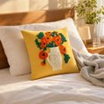thumbnail image 4 of Zynviq 18x18inch Pillow Covers Multicolor Couch Pillow Covers Flower Decorative Polyester Square with Zipper, 4 of 6
