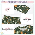 thumbnail image 3 of FORMRS Long Sleeve Top and Pants Pajama Set for Niños 2-Piece Sleepwear, Sizes 18M-8Y, Orange Flowers, 3 of 6