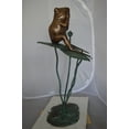 thumbnail image 5 of Nifao Frog on Lotus Outdoor Fountain Statue, Bronze Garden Water Feature Sculpture for Patio & Yard – Garden Outdoor Decor Sculpture, 22"L x 20"W x 44"H, 5 of 12