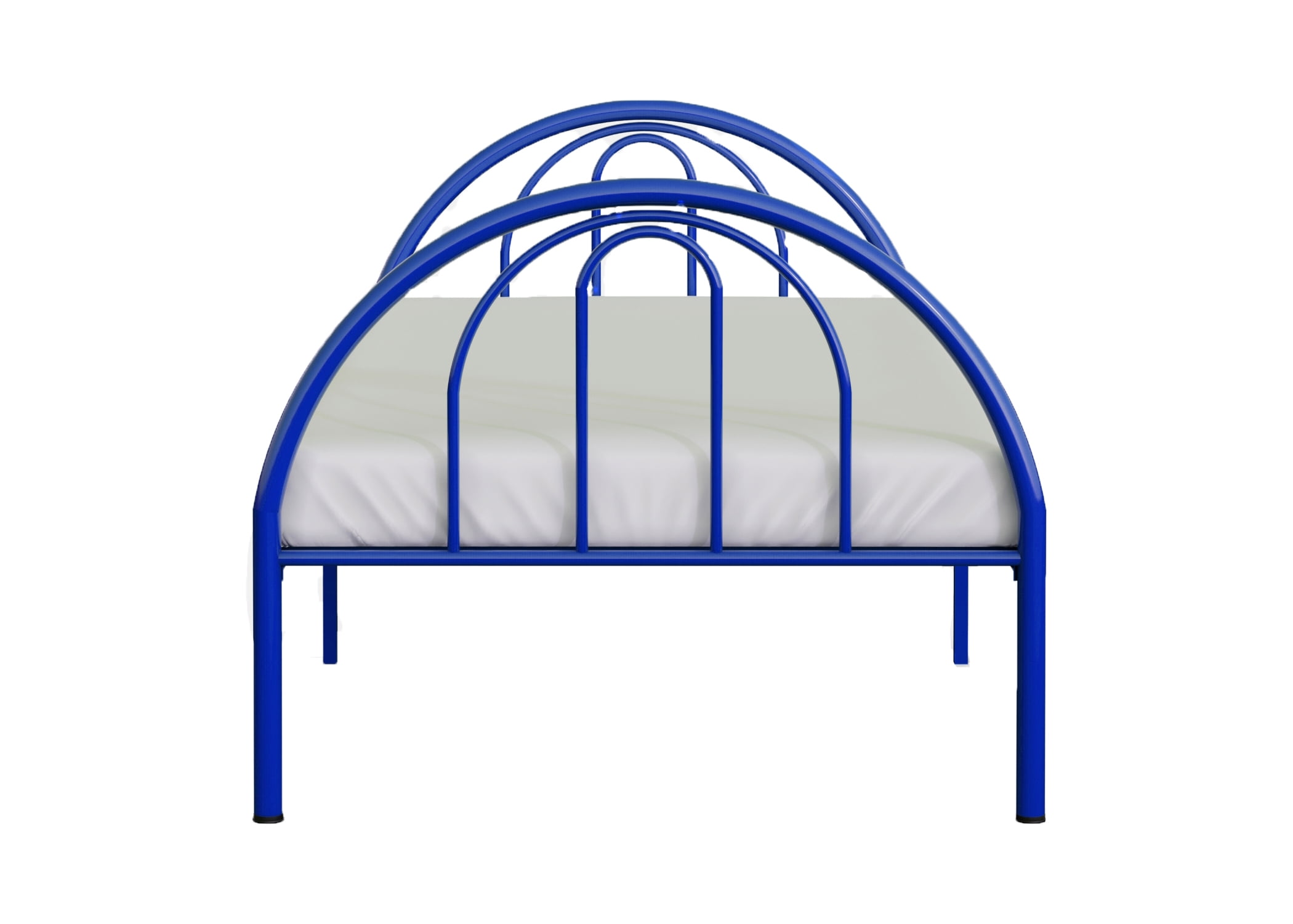 BK Furniture Brooklyn Classic Metal Bed, Twin, Blue