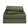 thumbnail image 2 of Nestl Twin Sheet Sets, 1800 Series Deep Pocket 4 Piece, Luxury Soft Microfiber Bed Sheet Sets, Olive Green, 2 of 8