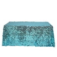 thumbnail image 6 of Efavormart 90X132" Turquoise Premium Big Payette Sparkly SEQUIN Rectangle Tablecloth For Wedding Banquet Party Kitchen Dining, 6 of 10