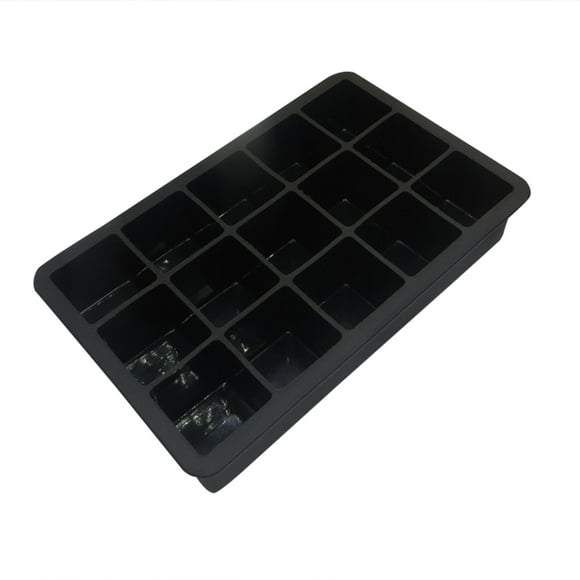 EeaseCA Silicone Ice Cube Trays Molds Easy-Release Square Shape Candy Cake Pudding Chocolate Molds (Black)