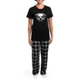 thumbnail image 4 of CafePress - Black & White Puggle Women's Dark Pajamas - Women's Short Sleeve Print T-Shirt and Pants Dark Cotton Pajama Set, 4 of 7