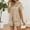 Beige, variant on Xysaqa Women's Satin Sleepwear Short Sleeve Button-Down Shirt and Shorts Pajama Set Silky PJS Sets for Women Loungewear