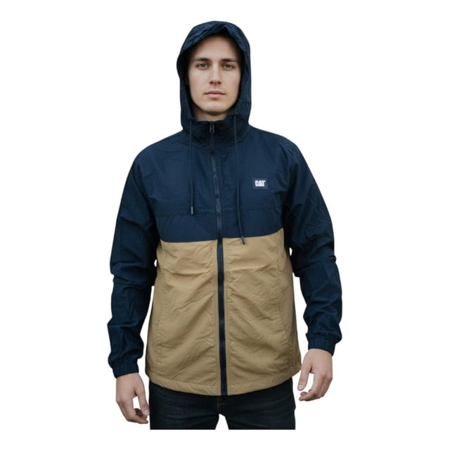 Chamarra Cat Hombre Jacket Marron Rompevientos multicolor M