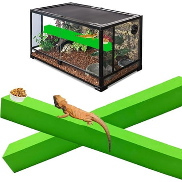 2Pcs Reptile Flex Bridge Cuttable Slip-Resistant Lizard Habitat Accessories for Geckos, Snakes, Chameleons