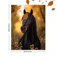 thumbnail image 3 of Qisvanset 12x16 Inch Black Stallion Horse Canvas Wall Art, Wild Mustang Western Ranch Equestrian Home Decor, 3 of 8