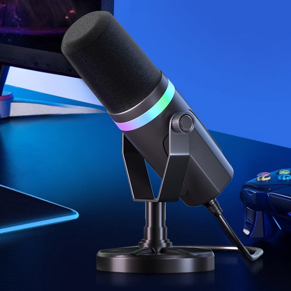 HUISZJ Competitive Microphone, Dynamic Computer Microphone PC Computer Gaming, Dynamic Gaming Microphone for Studio Recording