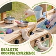 thumbnail image 6 of Robud Play Kitchen for Kids, Outdoor Wooden Kids Mud Kitchen Set with Removable Sink, Planting Cup, Oven, Chalkboard, Utensils & Storage, Outdoor Playset for Ages 3+, Green, 6 of 10