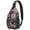 Dark-green-1, variant on Decorative Paisley Print Crossbody Bag - Mandala Inspired Shoulder Backpack - Travel-Ready for Hikers, Bikers, Commuters