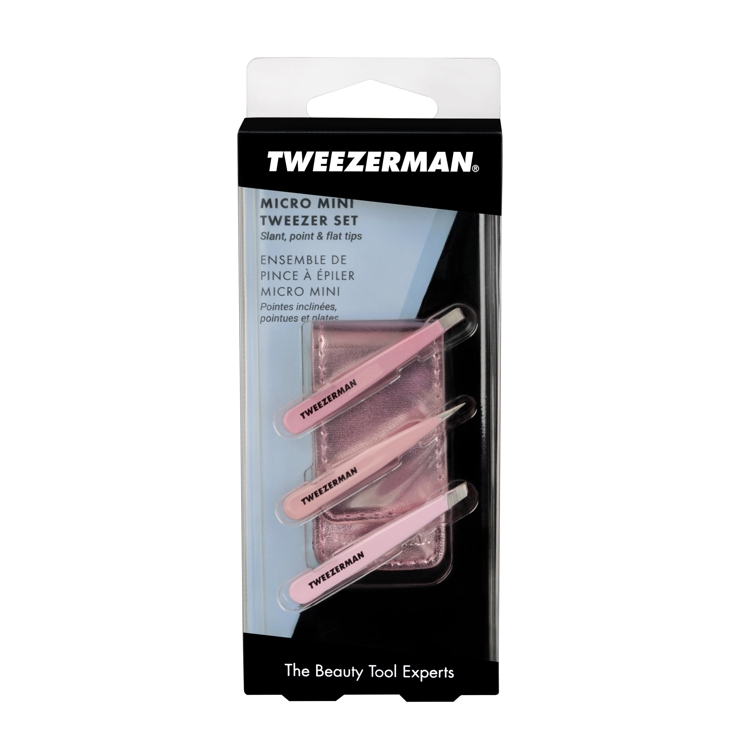 Tweezerman Micro Mini Tweezer Set, 3 Pieces