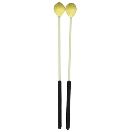 Marimba Instruments - Primary Marimba Stick Mallets Xylophone Glockensplel Mallet with Fiberglass Handle Percussion Instrument Accessories for Professionals Amateurs 1 Pair Yellow