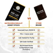 Natruveda Shilajit Honey Sticks Pure Himalayan Shilajit Resin with Raw Honey 40 Pack