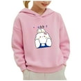 thumbnail image 2 of GERsome Toddler Boys Girls Sweatshirt Long Sleeve Hooded Unisex Kids Pullover Fall Casual Tops Hoodie Cute Cartoon Graphic Size 3-4 Years, 2 of 7