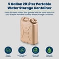 thumbnail image 3 of Contenedor de Agua Scepter 20L Portátil Estilo Militar Arena, 3 of 9