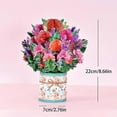 thumbnail image 2 of Pop Up Flower Bouquet Gift Cards Greeting Cards for Mum, 9.8 X 9.8 Paper Flower Pop Up Card 3d Birthday Cards Mothers Day Gifts for WomenScvvd, 2 of 4