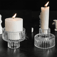 thumbnail image 3 of Candlestick Holders Set of 6, Candle Holders for Taper Candlesticks Transparent, 3 of 9