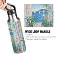 thumbnail image 4 of Yayeee 20oz Insulated Water Bottle Double Wall Stainless Steel with Flip Straw Lid, Seaside Door, 4 of 7