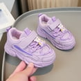 thumbnail image 4 of Karoyedx Girl Shoes Kids Sneakers School Shoes Walking Running Toddler/Big/Little Kid Hook & Loop Breathable Mesh Non-Slip Lightweight Purple Size,6, 4 of 6