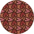 thumbnail image 1 of Ahgly Company Indoor Round Patterned Grapefruit Red Area Rugs, 8' Round, 1 of 6
