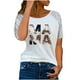 thumbnail image 1 of Blusa con estampado de cuello Rounk informal para mujer con estilo, camiseta de manga corta ahuecada, Tops de verano OAVQHLG3B Store  lin121212, 1 of 4