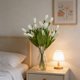thumbnail image 4 of Ramo de flores artificiales de margaritas con vegetación – Flores artificiales de seda para decoraciones de boda, decoración del hogar, centros de mesa y arreglos de suelo, 4 of 6